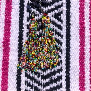 rainbow beaded earrings